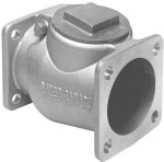 3" Square Flange Swing Check Valve w/ Silicon Rubber Seal